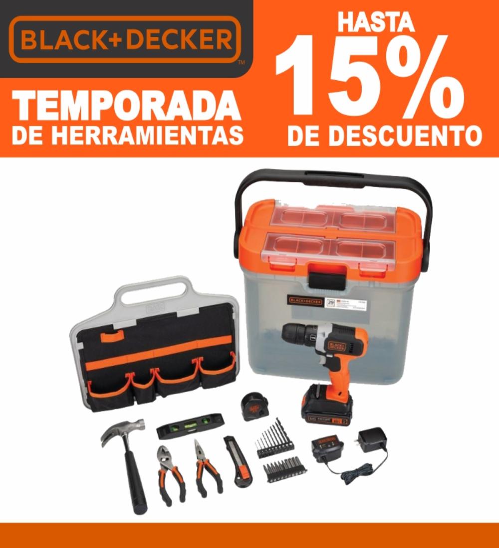 CAJA TALADRO+HERRAMIENTAS BLACK+DECKER